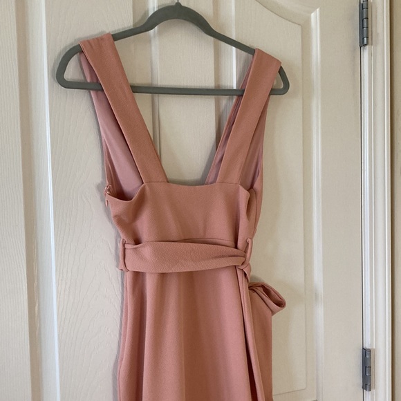 Selfie Leslie Sorry Not Sorry Wide Strap Flounce Dress Blush Medium - Picture 6 of 13
